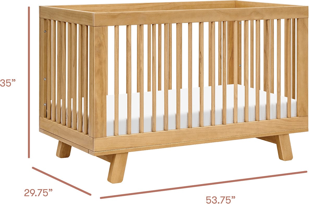 Babyletto Hudson 3-in-1 Convertible Crib with Toddler Bed Conversion Kit - Honey - M4201HY