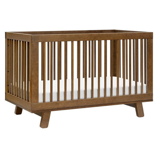 Babyletto Hudson 3-in-1 Convertible Crib with Toddler Bed Conversion Kit - Natural Walnut - M4201NL