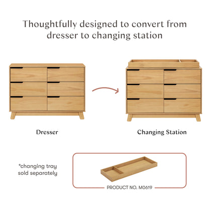 Babyletto Hudson 6-Drawer Assembled Double Dresser - Honey - M4216HY