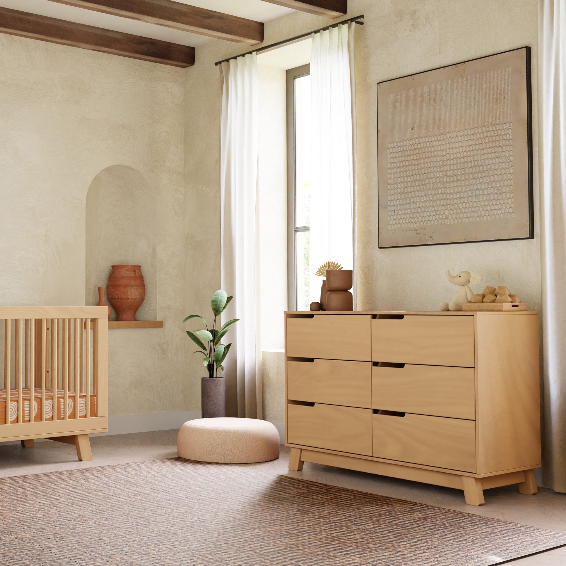 Babyletto Hudson 6-Drawer Assembled Double Dresser - Honey - M4216HY