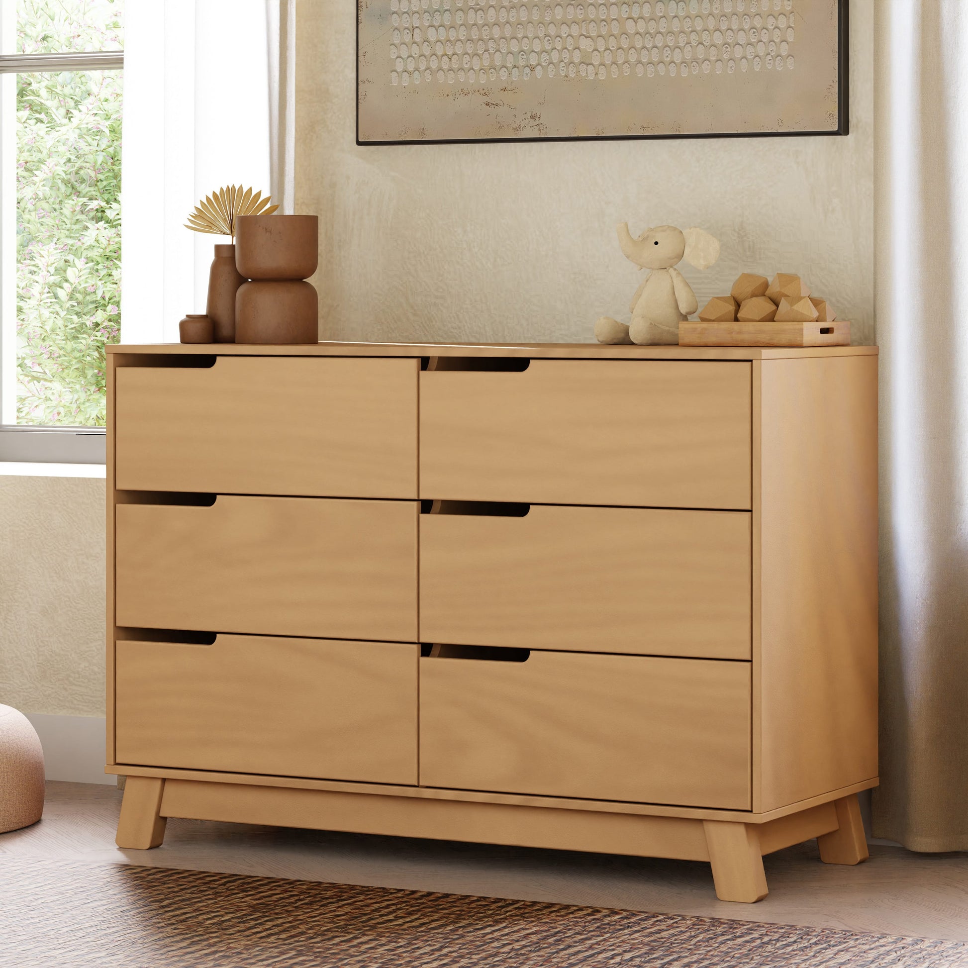 Babyletto Hudson 6-Drawer Assembled Double Dresser - Honey - M4216HY