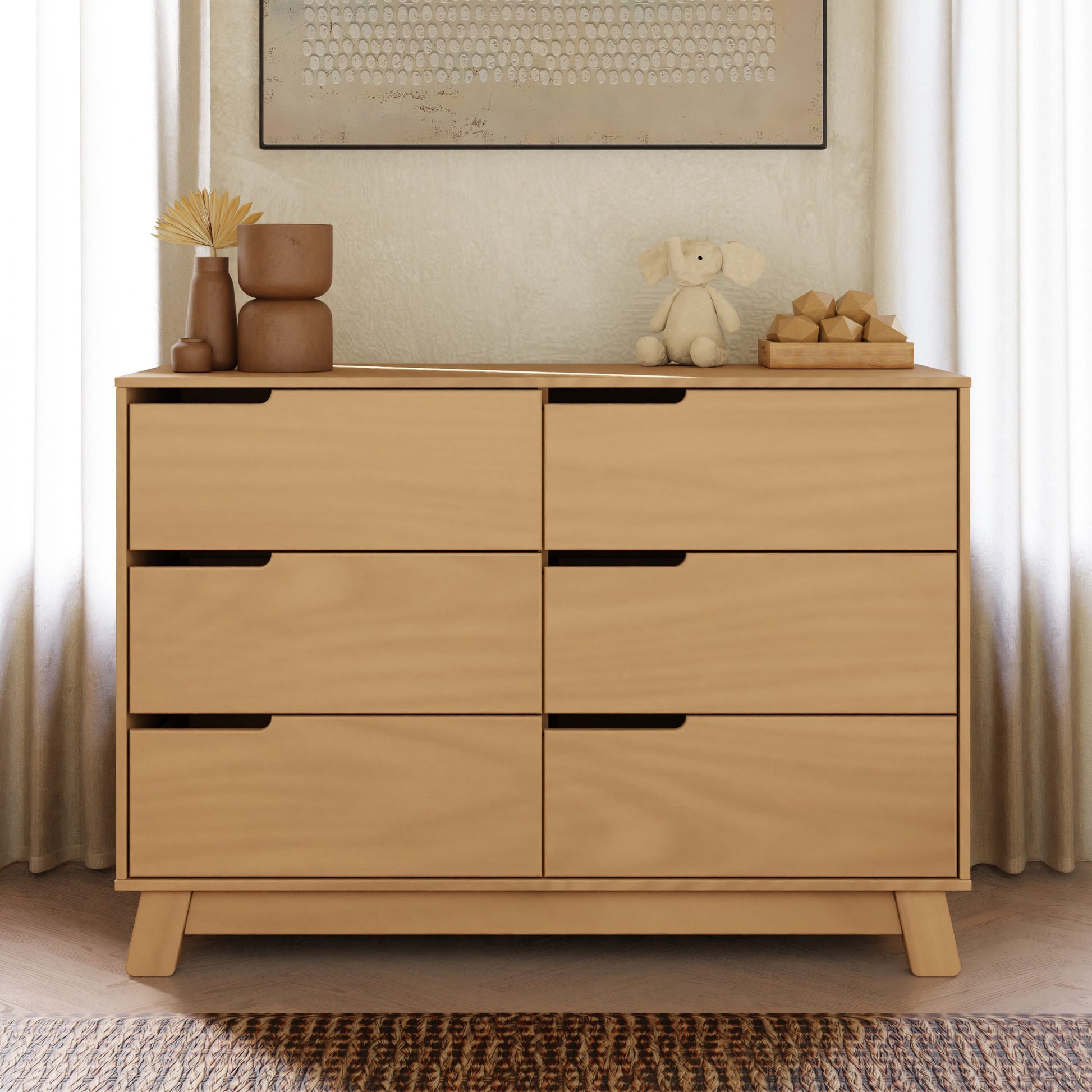 Babyletto Hudson 6-Drawer Assembled Double Dresser - Honey - M4216HY