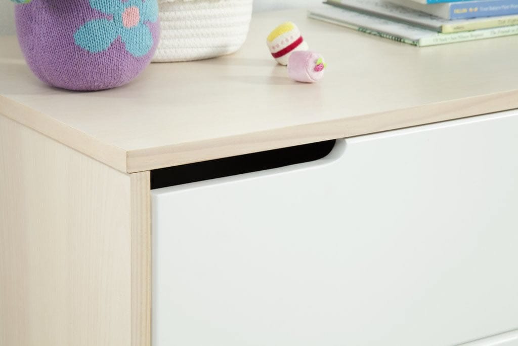 Babyletto Hudson 6-Drawer Double Dresser - Washed Natural/White - M4216NXW