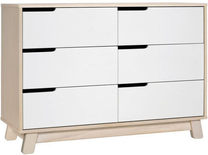Babyletto Hudson 6-Drawer Double Dresser - Washed Natural/White - M4216NXW