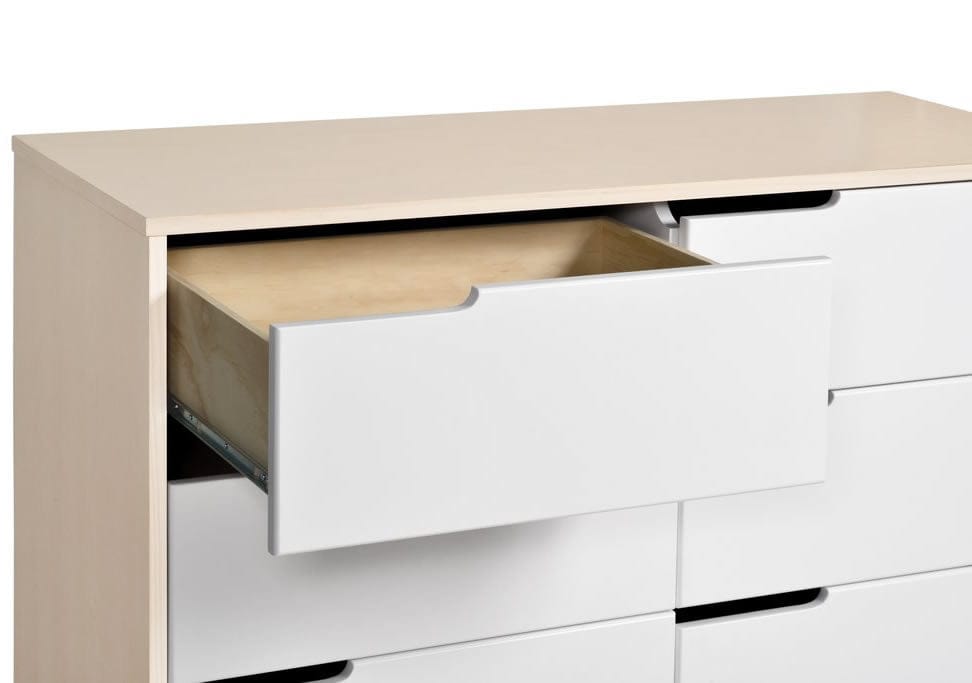 Babyletto Hudson 6-Drawer Double Dresser - Washed Natural/White - M4216NXW