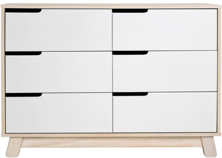 Babyletto Hudson 6-Drawer Double Dresser - Washed Natural/White - M4216NXW