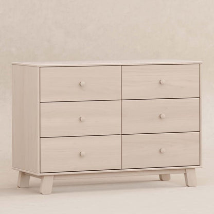 Babyletto Hudson Modern 6-Drawer Assembled Double Dresser - Washed Natural - M32526NX