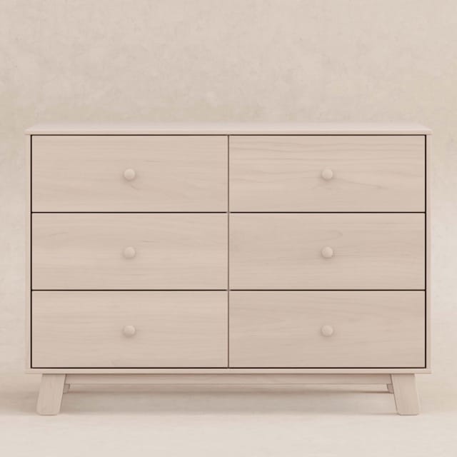Babyletto Hudson Modern 6-Drawer Assembled Double Dresser - Washed Natural - M32526NX