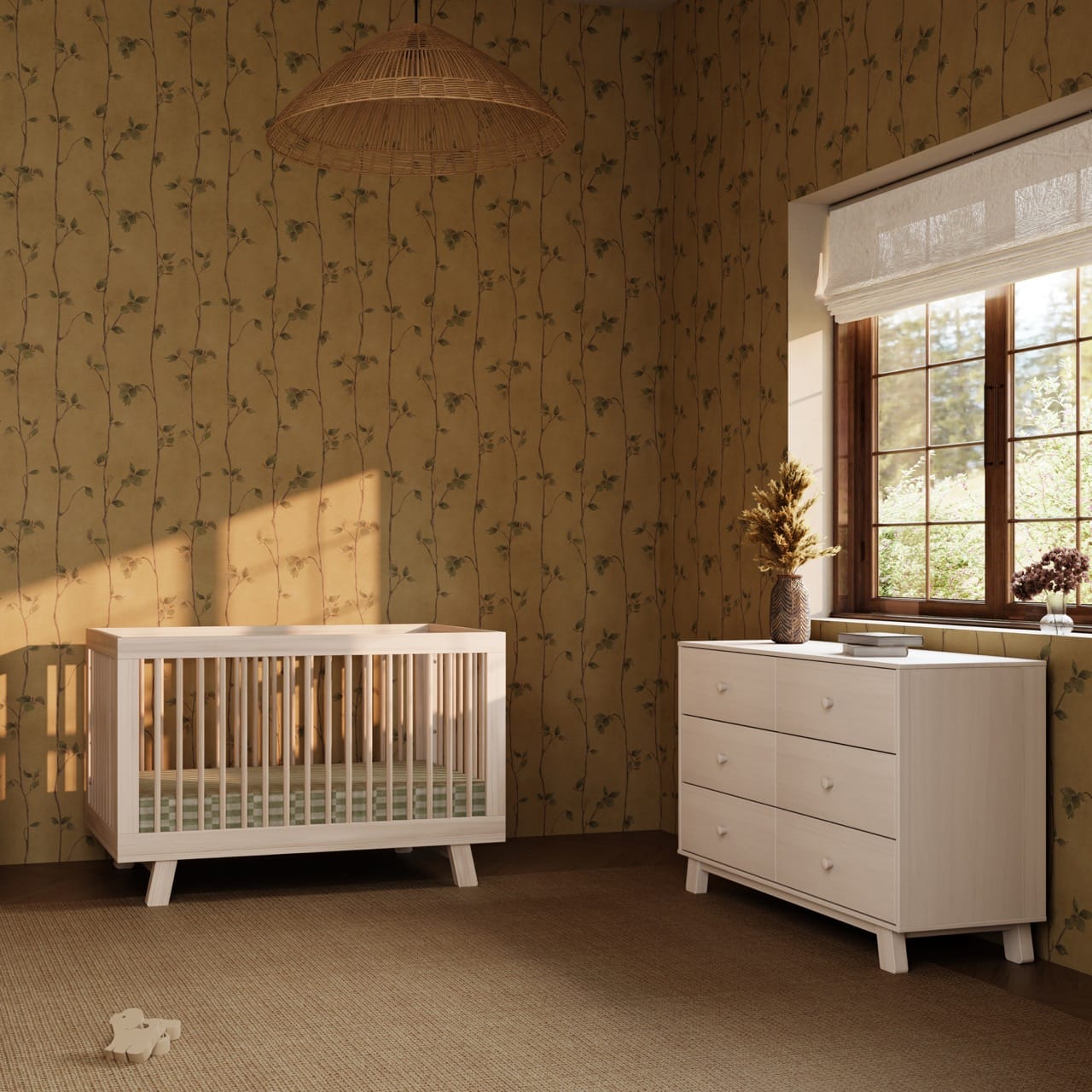 Babyletto Hudson Modern 6-Drawer Assembled Double Dresser - Washed Natural - M32526NX