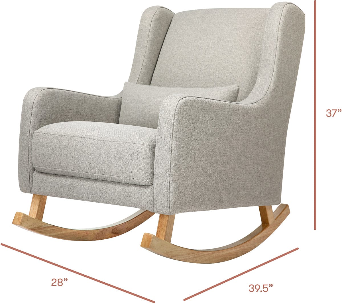 Babyletto Kai Rocker - Performance Grey Eco-Twill w/ Light Legs - M20687PGETL