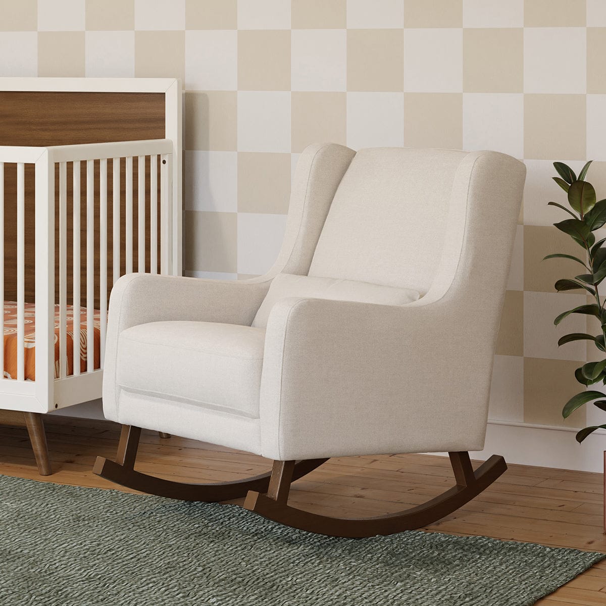 Babyletto Kai Rocker - Performance Natural Eco-Twill w/ Dark Legs - M20687PNET