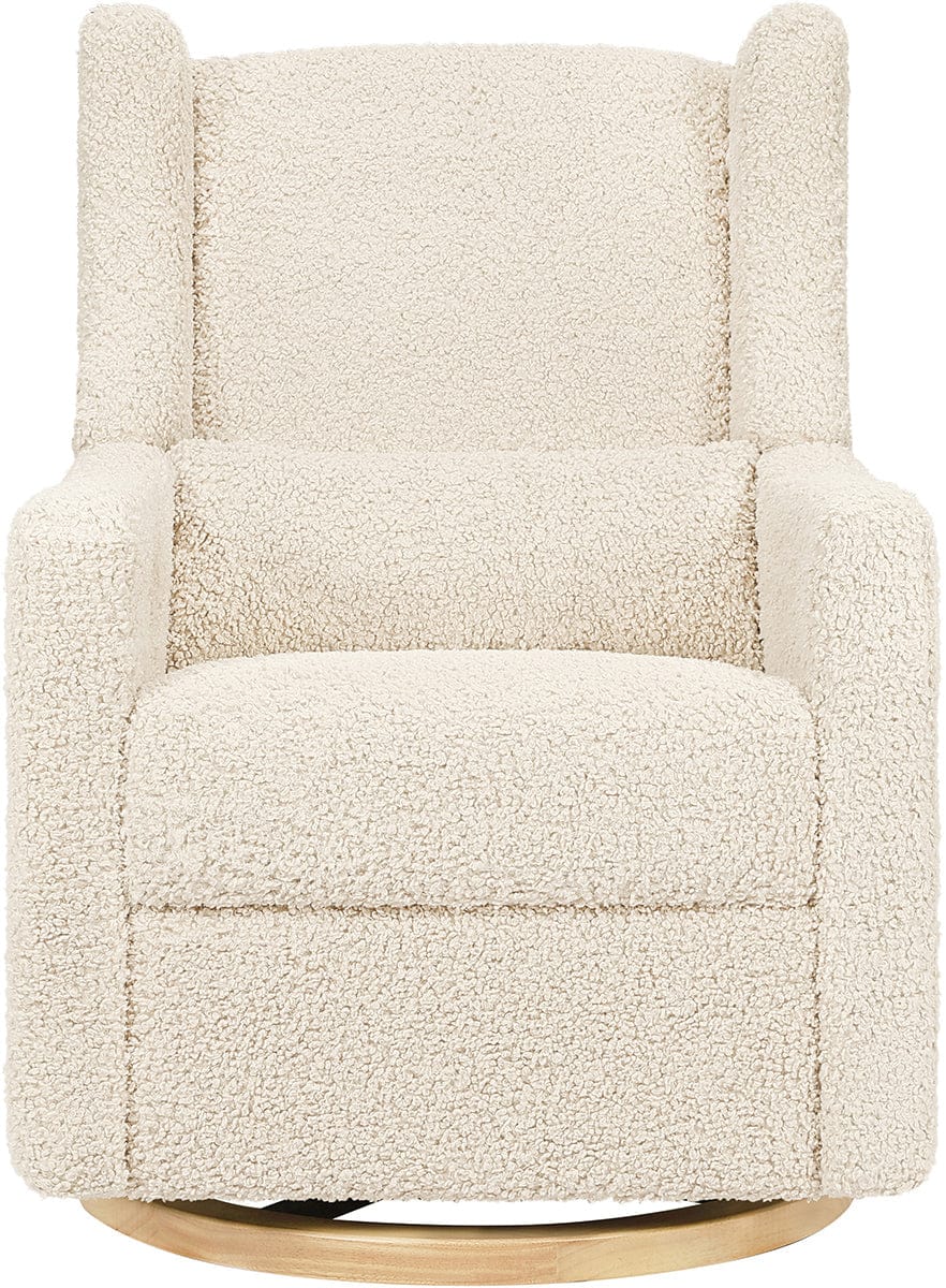 Babyletto Kiwi Electronic Glider Recliner w/ USB - Almond Teddy Loop w/Light Wood Base - M11288ATLB