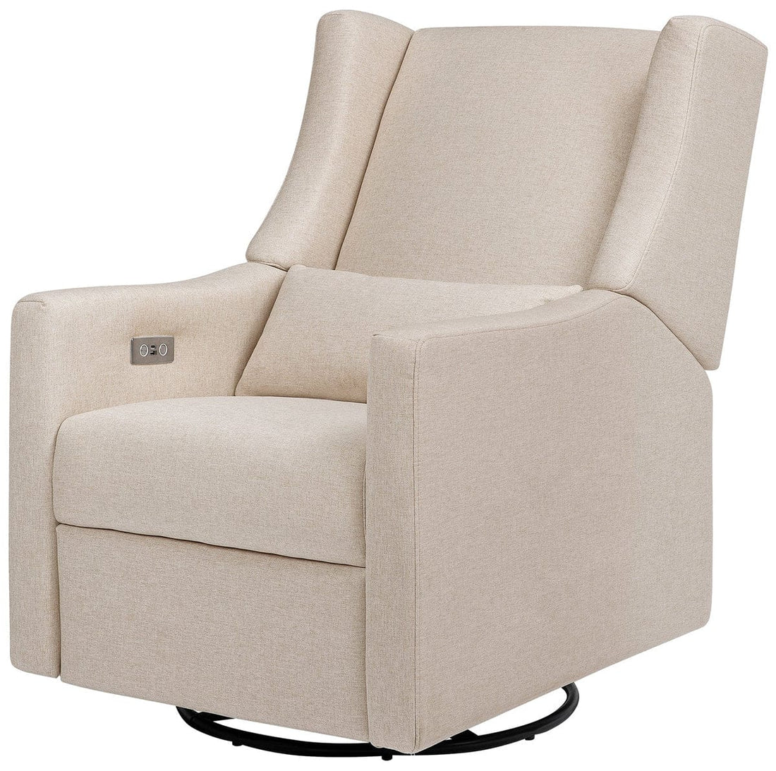 Babyletto Kiwi Electronic Glider Recliner w/ USB - Performance Beach Eco-Weave - M11288PBEW