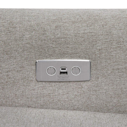 Babyletto Kiwi Electronic Glider Recliner w/ USB - Performance Grey Eco-Weave - M11288PGEW