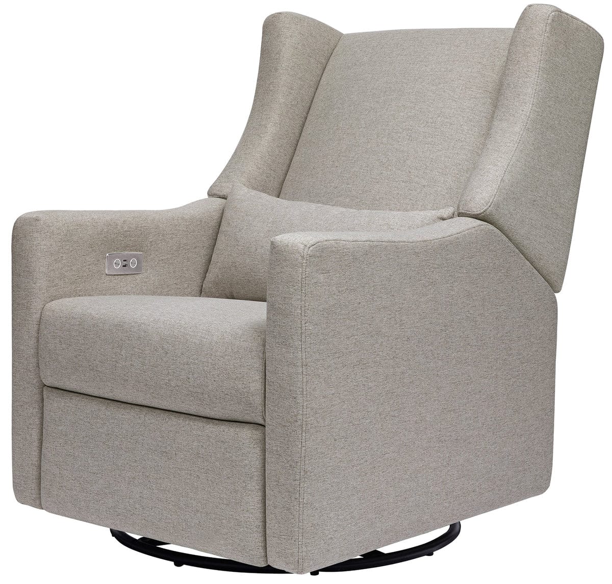 Babyletto Kiwi Electronic Glider Recliner w/ USB - Performance Grey Eco-Weave - M11288PGEW