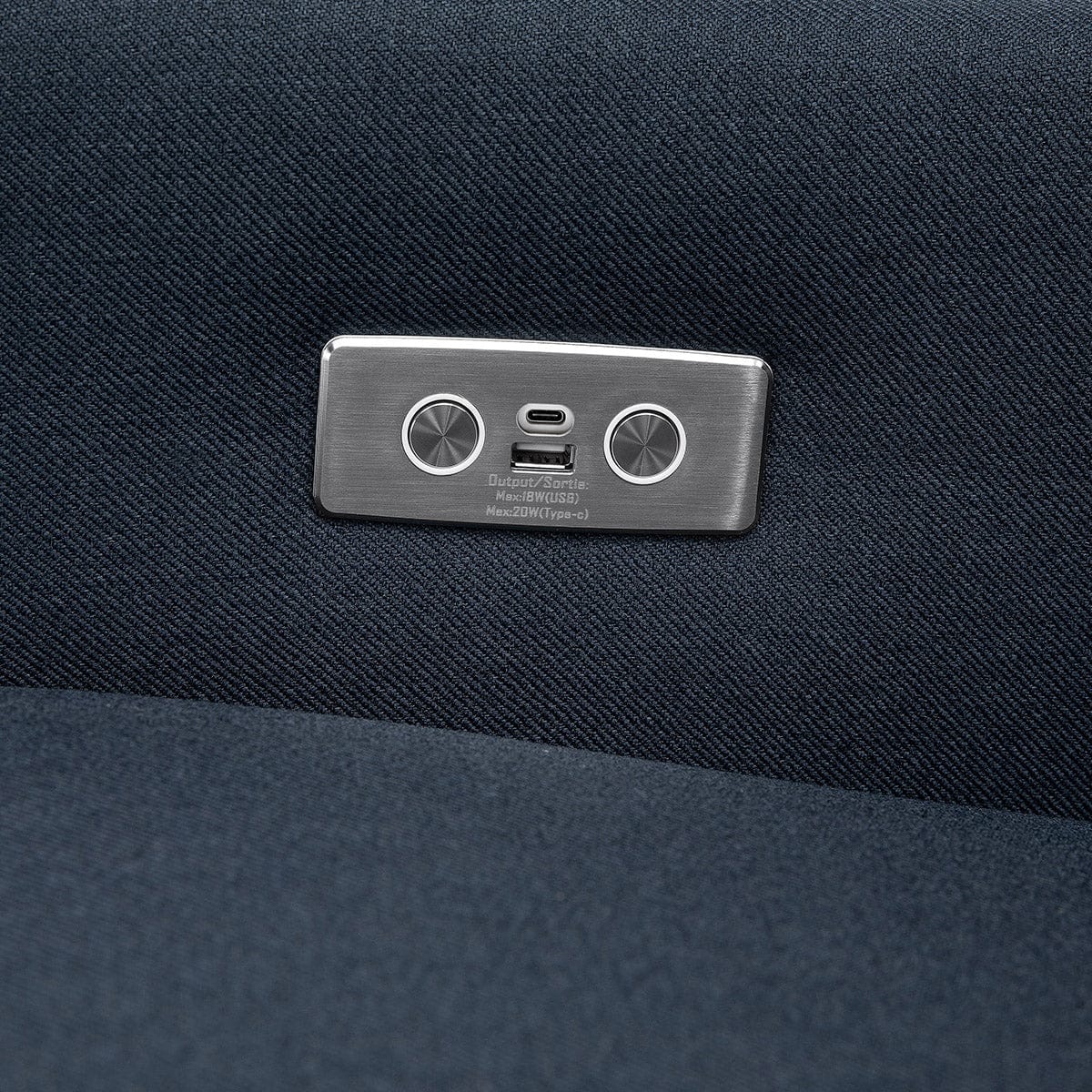 Babyletto Kiwi Electronic Glider Recliner w/ USB - Performance Navy Eco-Twill - M11288PVET