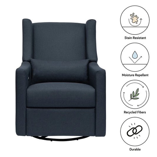 Babyletto Kiwi Electronic Glider Recliner w/ USB - Performance Navy Eco-Twill - M11288PVET