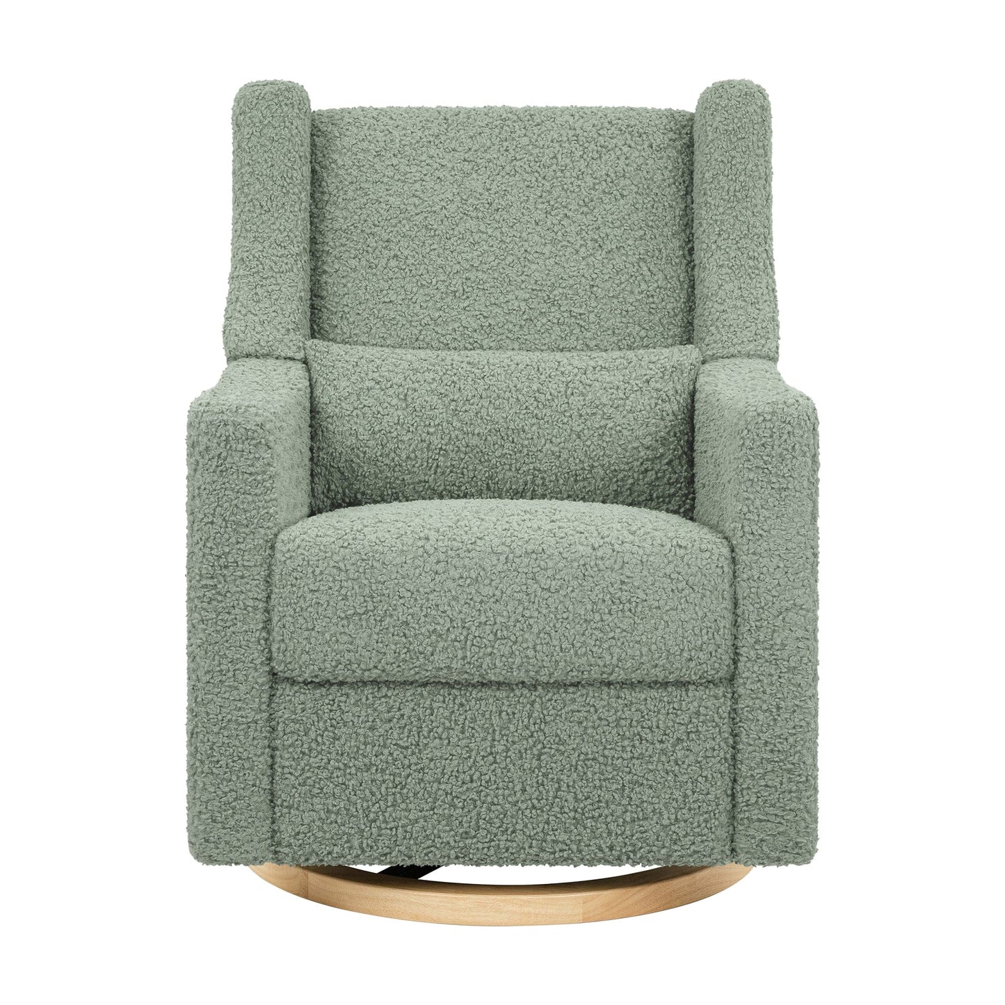 Babyletto Kiwi Electronic Glider Recliner w/ USB - Sage Teddy Loop w/ Light Wood Base - M11288STLB