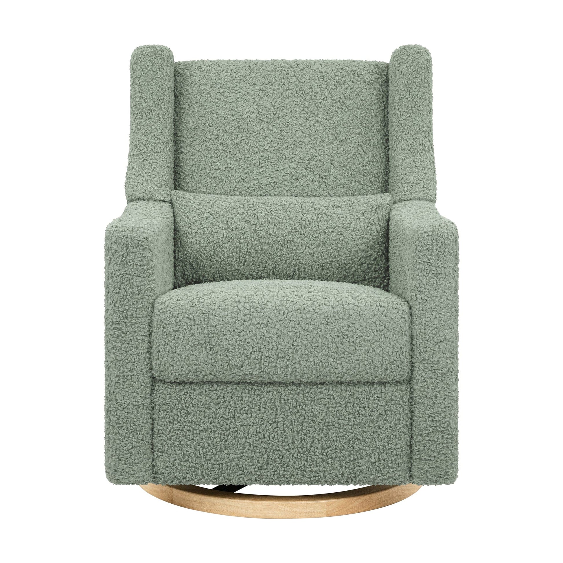 Babyletto Kiwi Electronic Glider Recliner w/ USB - Sage Teddy Loop w/ Light Wood Base - M11288STLB