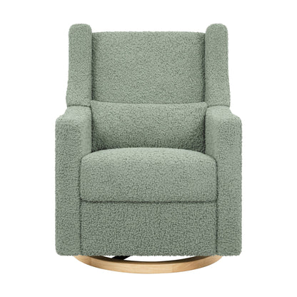 Babyletto Kiwi Electronic Glider Recliner w/ USB - Sage Teddy Loop w/ Light Wood Base - M11288STLB