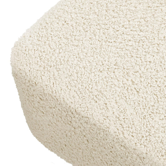 Babyletto Kiwi Gliding Ottoman - Almond Teddy Loop w/ Light Wood Base - M26385ATLB