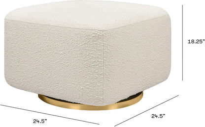 Babyletto Kiwi Gliding Ottoman - Ivory Boucle w/ Gold Base - M26385WBG