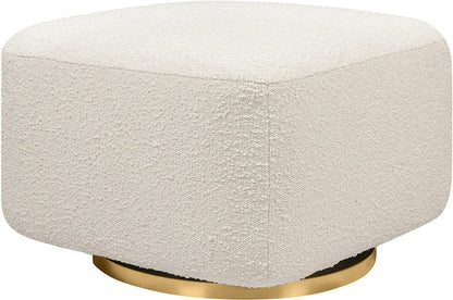 Babyletto Kiwi Gliding Ottoman - Ivory Boucle w/ Gold Base - M26385WBG