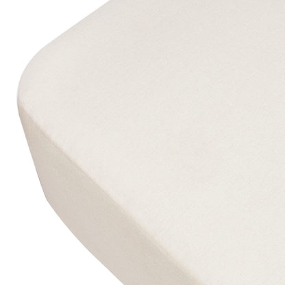 Babyletto Kiwi Gliding Ottoman - Performance Cream Eco-Weave w/ Light Wood Base - M26385PCMEWLB