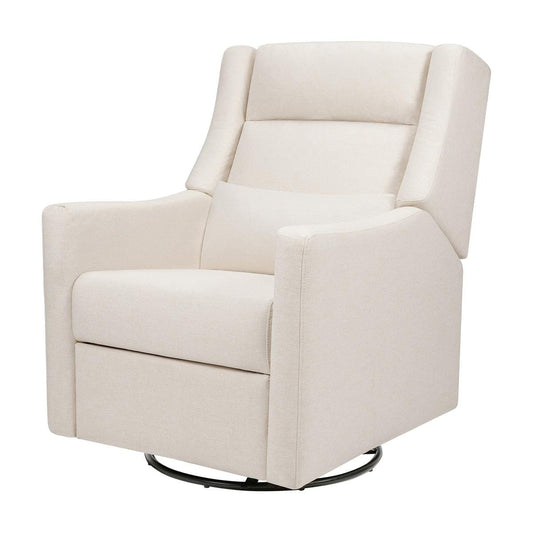 Babyletto Kiwi Plus Electric Recliner Swivel Glider w/ Adjustable Headrest + USB Port - Performance Cream Eco-Weave - M11286PCMEW