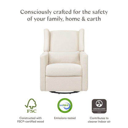 Babyletto Kiwi Recliner and Swivel Glider - Performance Ivory Boucle - M11277PWB