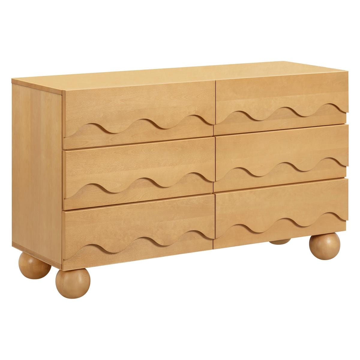 Babyletto Lido Wave 6-Drawer Assembled Dresser - Honey - M31116HY