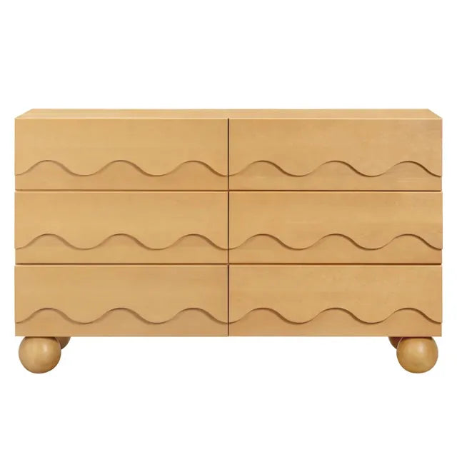 Babyletto Lido Wave 6-Drawer Assembled Dresser - Honey - M31116HY