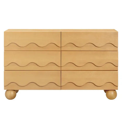 Babyletto Lido Wave 6-Drawer Assembled Dresser - Honey - M31116HY