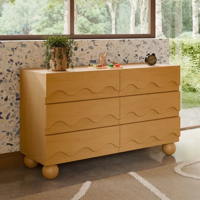 Babyletto Lido Wave 6-Drawer Assembled Dresser - Honey - M31116HY