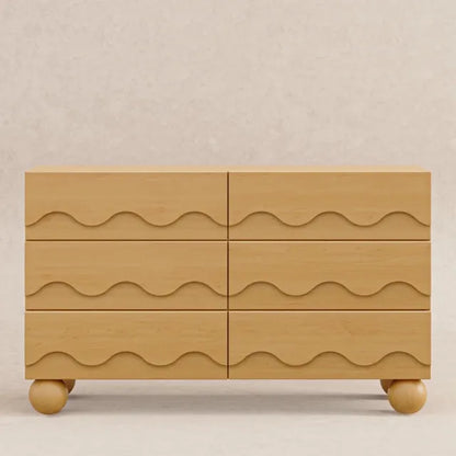 Babyletto Lido Wave 6-Drawer Assembled Dresser - Honey - M31116HY