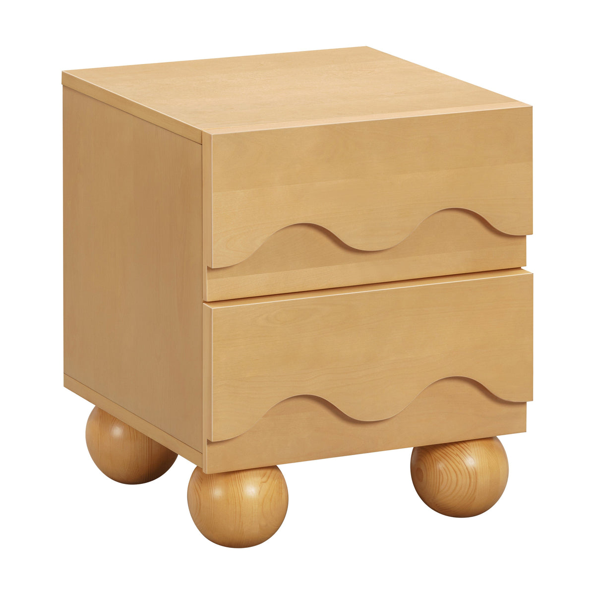 Babyletto Lido Wave Assembled Nightstand - Honey