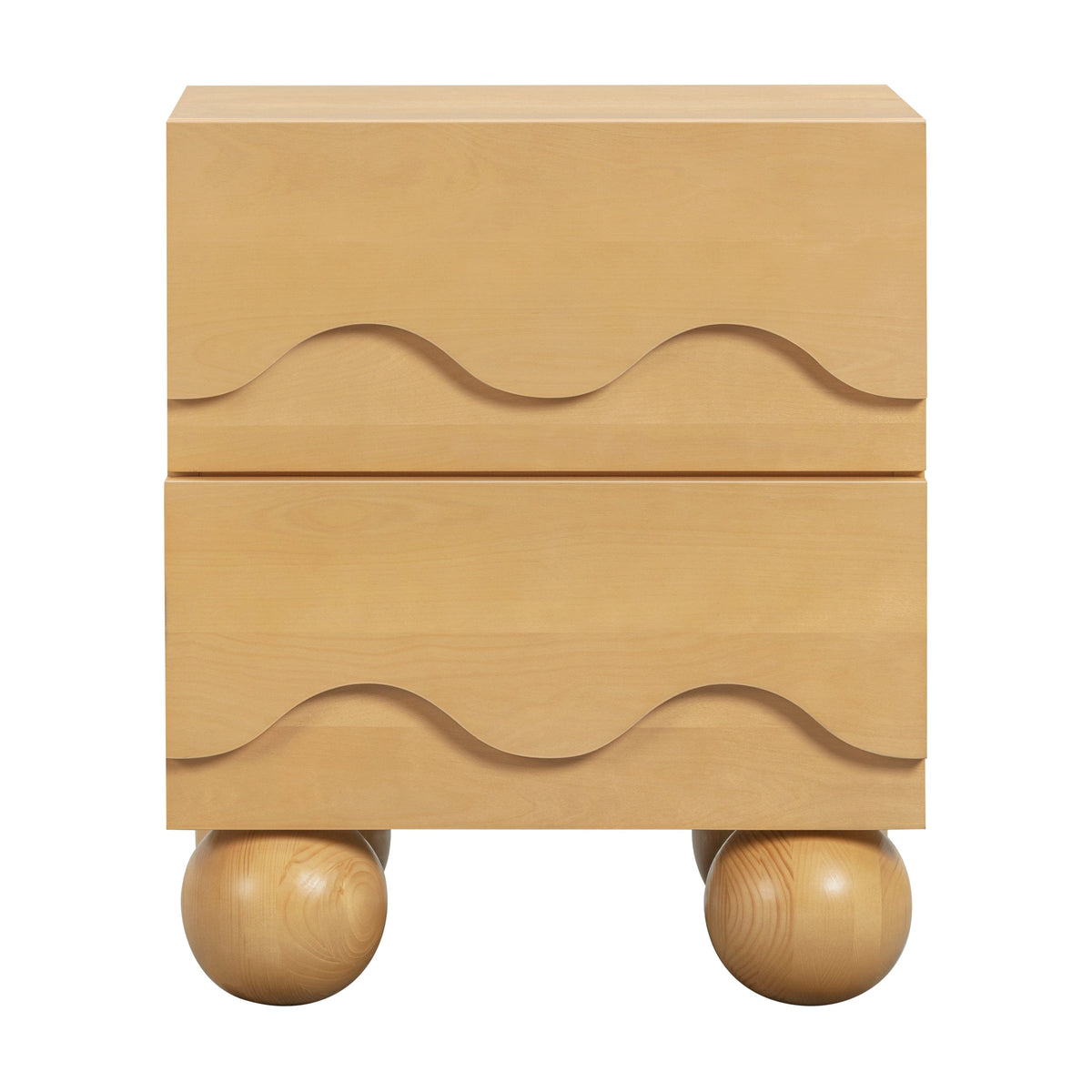 Babyletto Lido Wave Assembled Nightstand - Honey