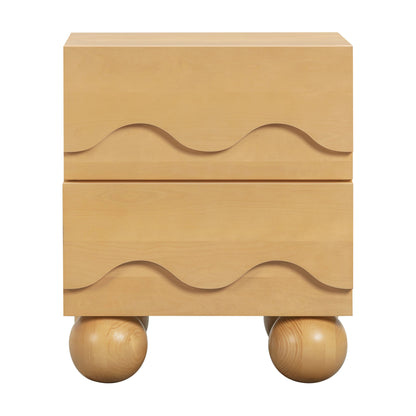 Babyletto Lido Wave Assembled Nightstand - Honey
