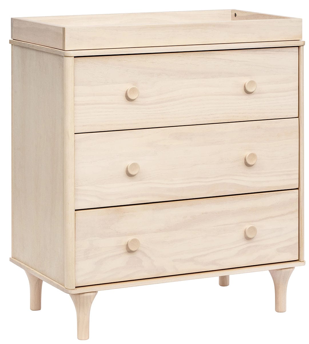 Babyletto Lolly 3-Drawer Changer Dresser, KD w/Removable Changing Tray - Washed Natural - M9023NX