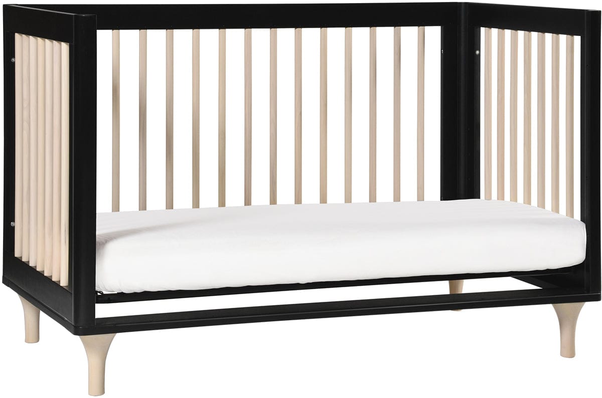 Babyletto Lolly 3-In-1 Convertible Crib with Toddler Bed Conversion Kit - Black/WashedNatural - M9001BNX