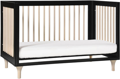 Babyletto Lolly 3-In-1 Convertible Crib with Toddler Bed Conversion Kit - Black/WashedNatural - M9001BNX