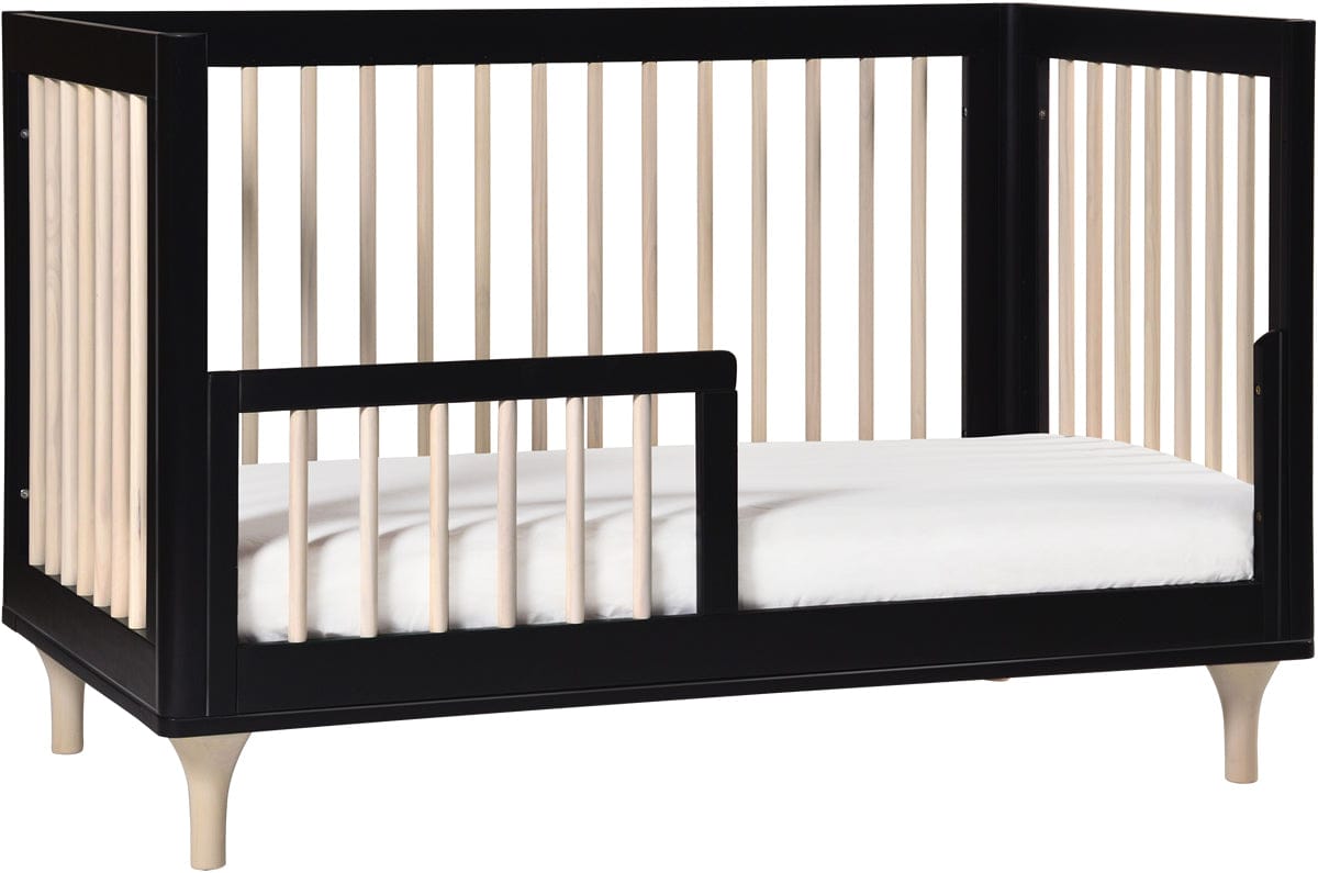 Babyletto Lolly 3-In-1 Convertible Crib with Toddler Bed Conversion Kit - Black/WashedNatural - M9001BNX