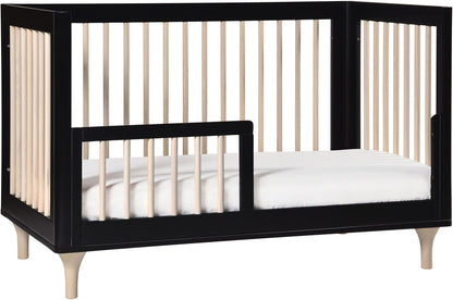Babyletto Lolly 3-In-1 Convertible Crib with Toddler Bed Conversion Kit - Black/WashedNatural - M9001BNX