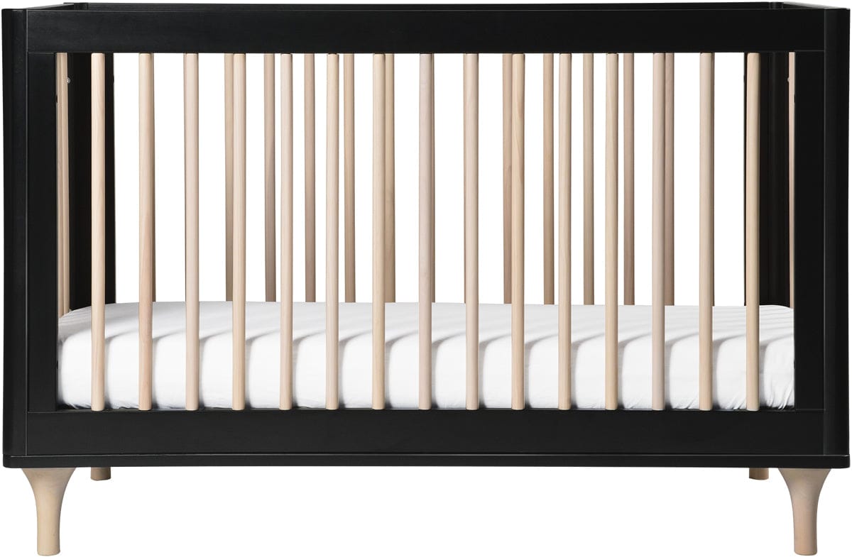 Babyletto Lolly 3-In-1 Convertible Crib with Toddler Bed Conversion Kit - Black/WashedNatural - M9001BNX
