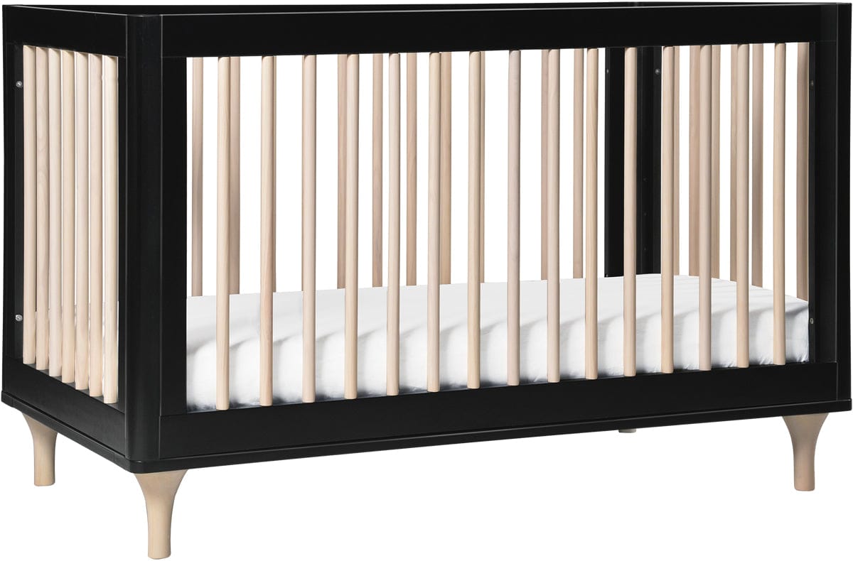 Babyletto Lolly 3-In-1 Convertible Crib with Toddler Bed Conversion Kit - Black/WashedNatural - M9001BNX