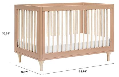 Babyletto Lolly 3-In-1 Convertible Crib with Toddler Bed Conversion Kit - Canyon/Washed Natural - M9001CYNNX