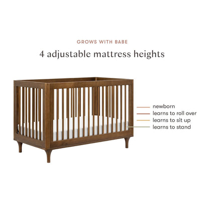 Babyletto Lolly 3-In-1 Convertible Crib with Toddler Bed Conversion Kit - Natural Walnut - M9001NL