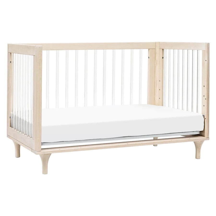 Babyletto Lolly 3-In-1 Convertible Crib with Toddler Bed Conversion Kit - Washed Natural / Acrylic - M9001KNX