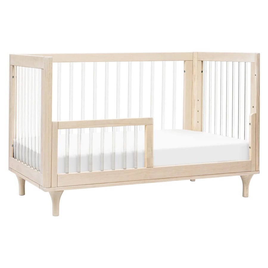 Babyletto Lolly 3-In-1 Convertible Crib with Toddler Bed Conversion Kit - Washed Natural / Acrylic - M9001KNX