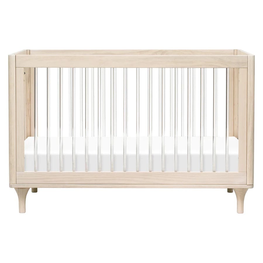 Babyletto Lolly 3-In-1 Convertible Crib with Toddler Bed Conversion Kit - Washed Natural / Acrylic - M9001KNX